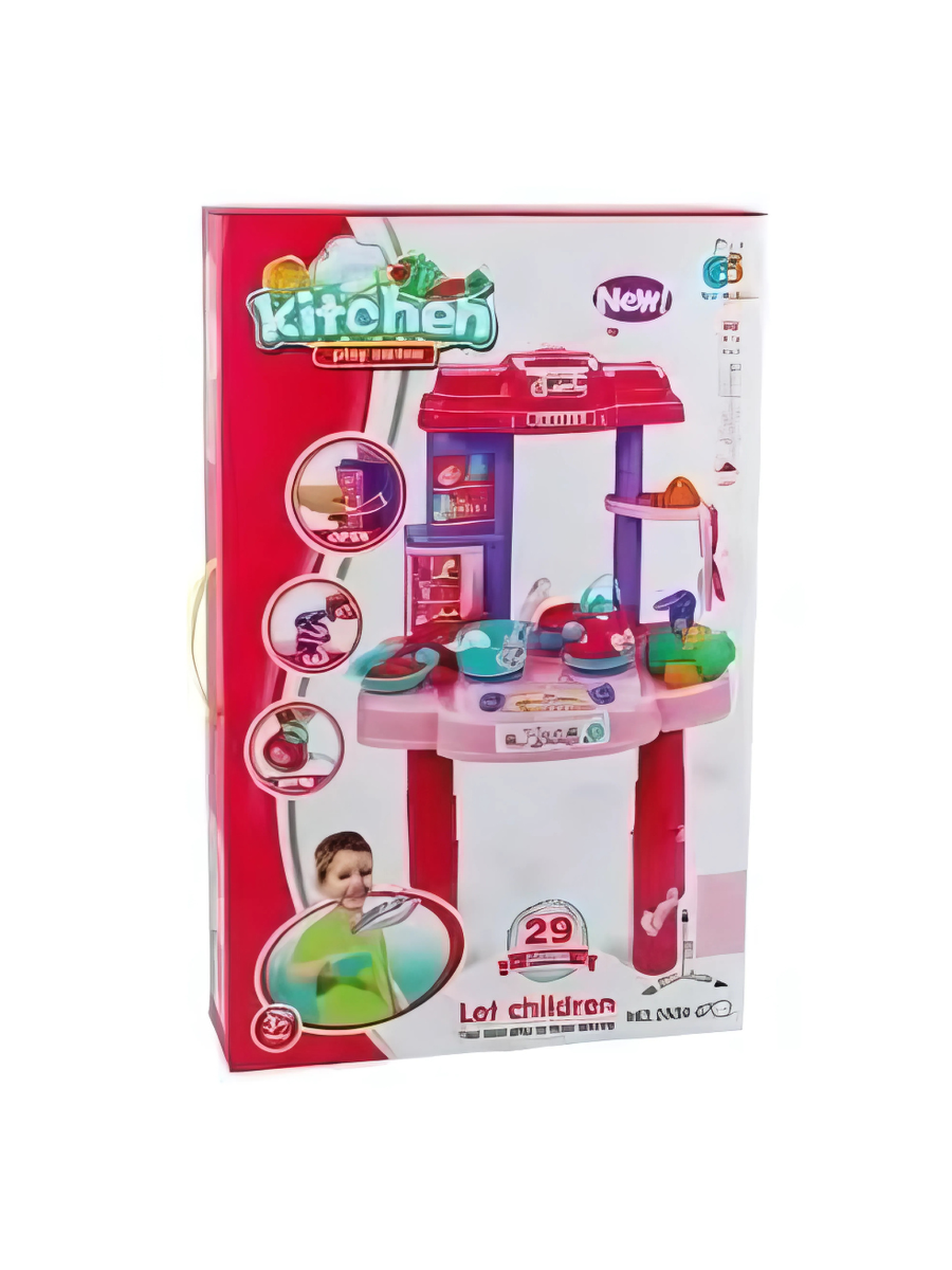 Cooking Kitchen Set Toy - Mini Kitchen Playset for Kids with Water Spray